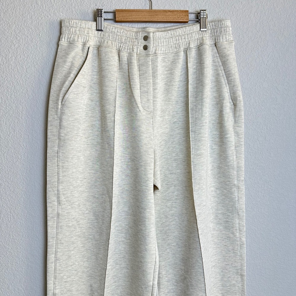 Spanx Brushed AirEssentials Straight Leg Pants Heather Cream 50887R Womens XL - Picture 3 of 9